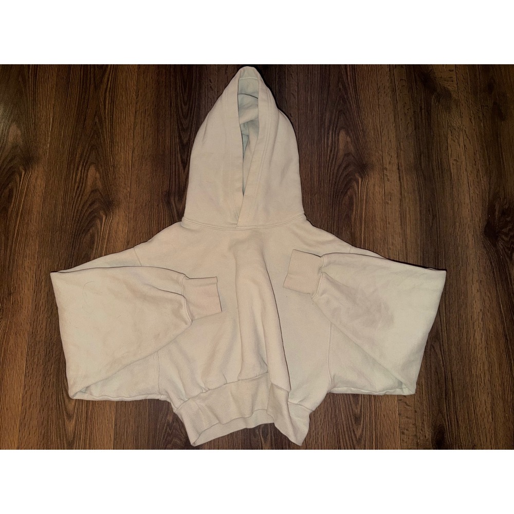 Tna Hoodie Women Small Beige CozyAF Fleece Cropped Pullover